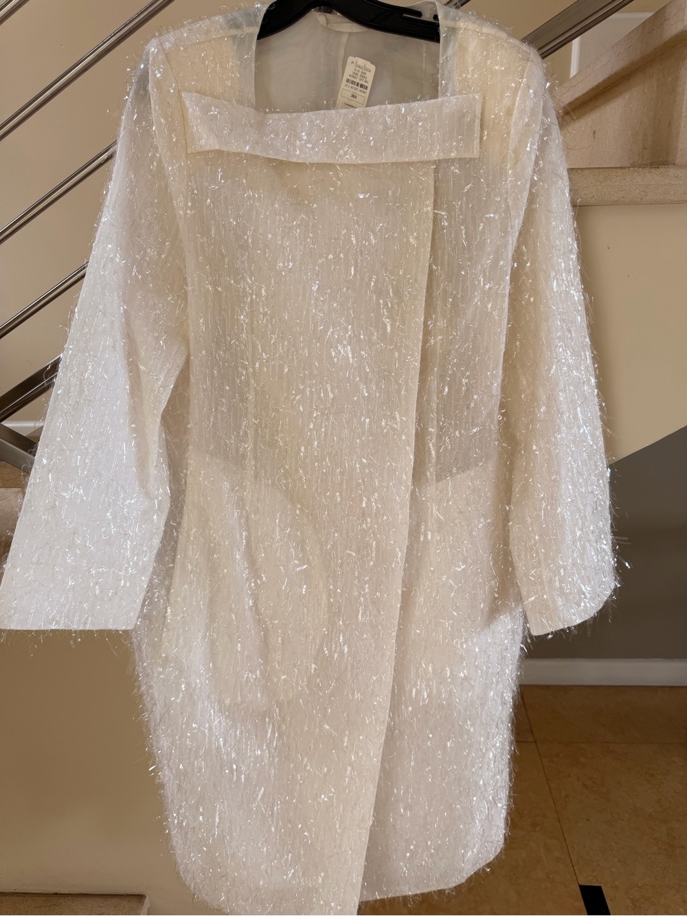 Givenchy Iridescent White Fringe Jacket - Picture 7 of 16